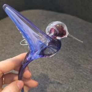 Elegant Handmade Glass Hummingbird Ornament